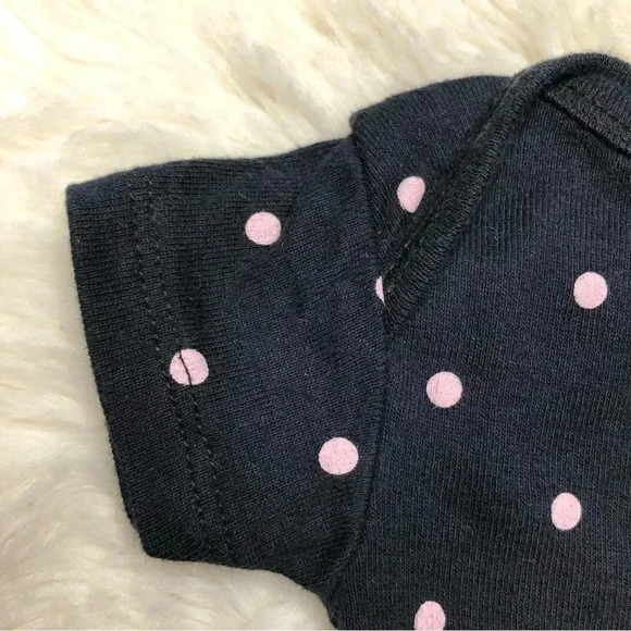 Gerber Onesie Diaper Shirt  Polka Dots Black / Pink Size Newborn - Picture 5 of 16